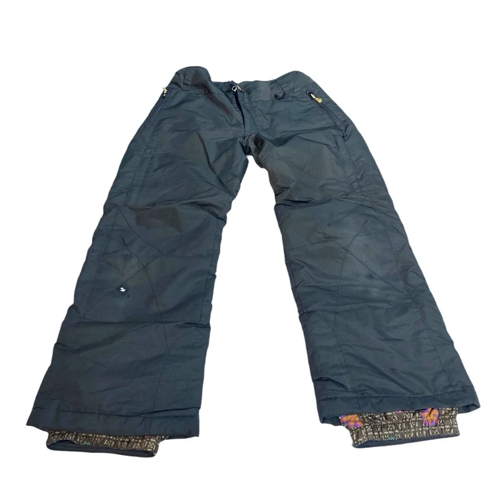 Dragonflies Girls LARGE Insulated‎ Ski Snowboard Pants Snow Dragons Floral Lined